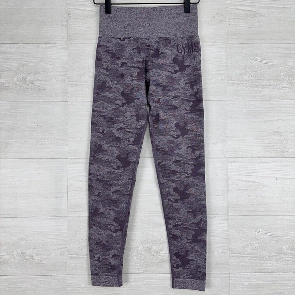 Gymshark Seamless Leggings Size Small Lavender Camo High Rise Lift Butt Scrunch - Picture 10 of 10